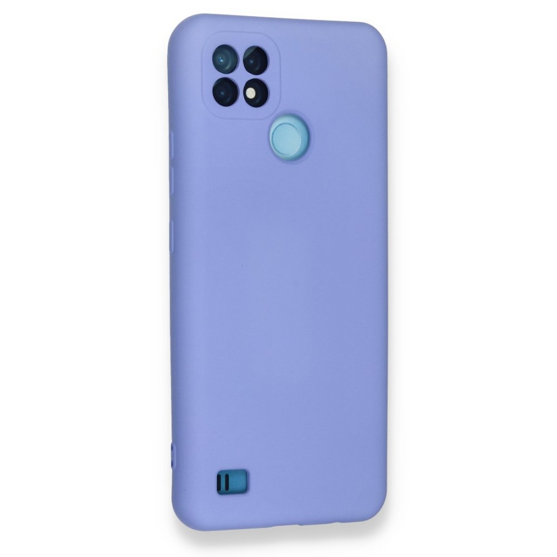  Realme C21 Kılıf Nano içi Kadife Silikon - Lila