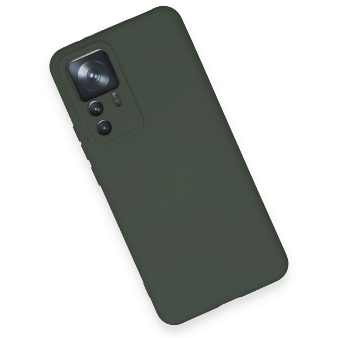 Xiaomi Mi 12T Pro Kılıf Nano içi Kadife Silikon - Koyu Yeşil Xiaomi Mi 12T Pro Kılıf Nano içi Kadife Silikon - Koyu Yeşil