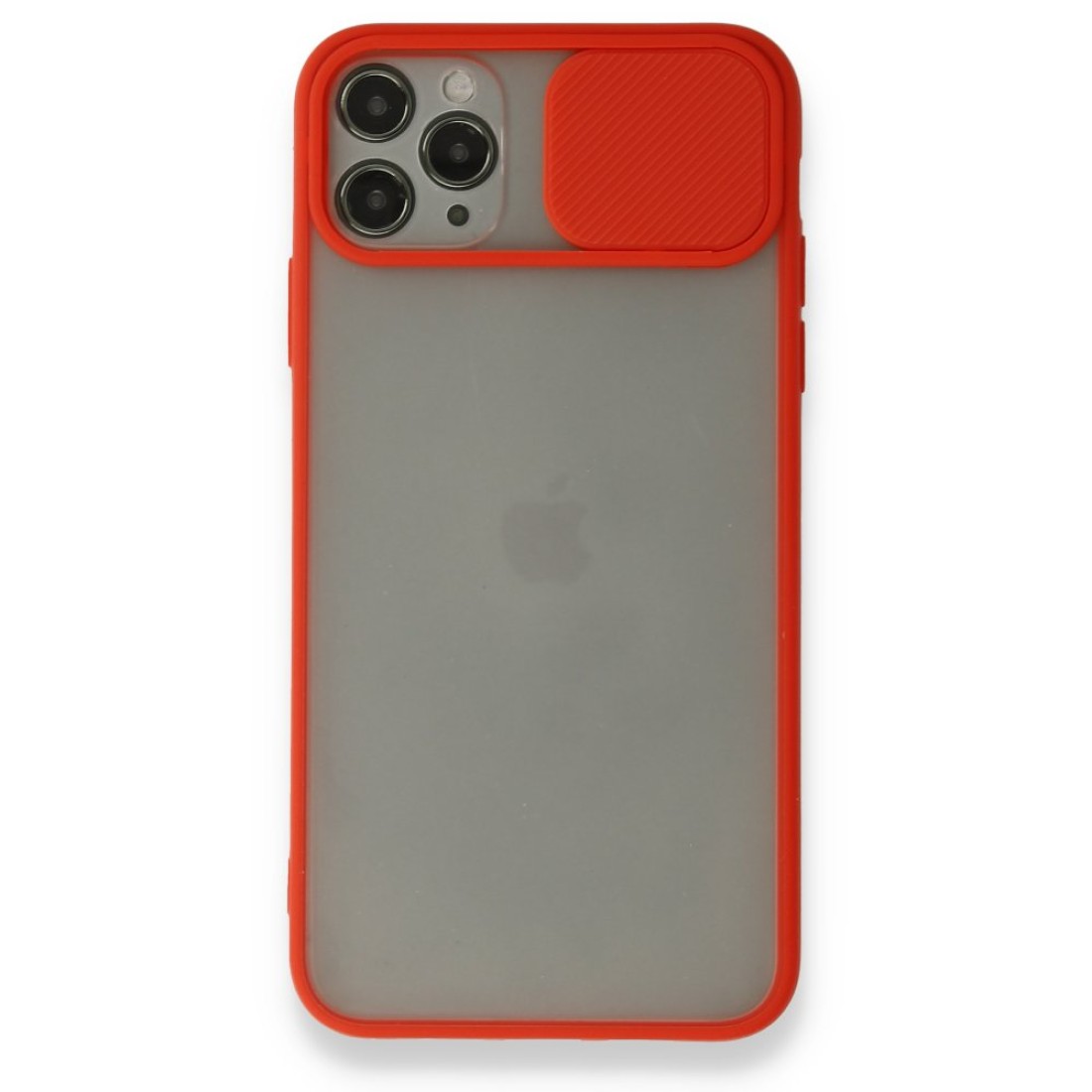  iPhone 11 Pro Kılıf Palm Buzlu Kamera Sürgülü Silikon - Kırmızı