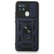 Oppo A15 Kılıf Pars Lens Yüzüklü Silikon - Lacivert Oppo A15 Kılıf Pars Lens Yüzüklü Silikon - Lacivert