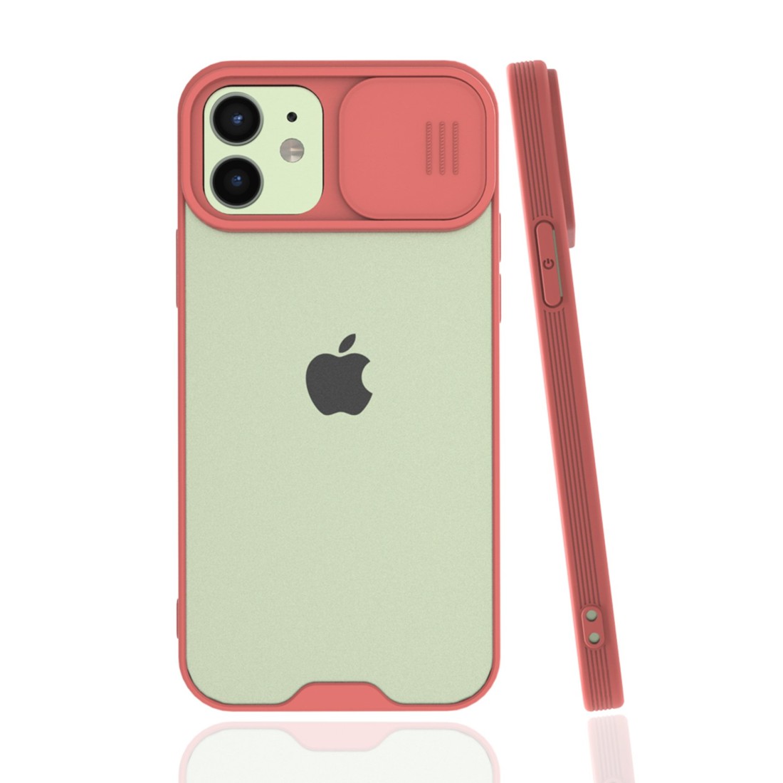  iPhone 12 Kılıf Platin Kamera Koruma Silikon - Pembe
