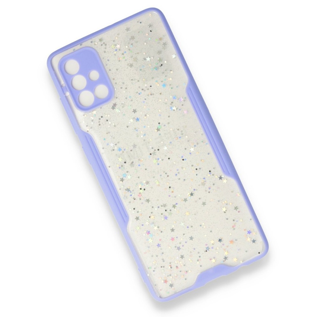 Samsung Galaxy A71 Kılıf Platin Simli Silikon - Lila Samsung Galaxy A71 Kılıf Platin Simli Silikon - Lila
