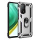  Xiaomi Mi 10T Pro Kılıf Sofya Yüzüklü Silikon Kapak - Gümüş