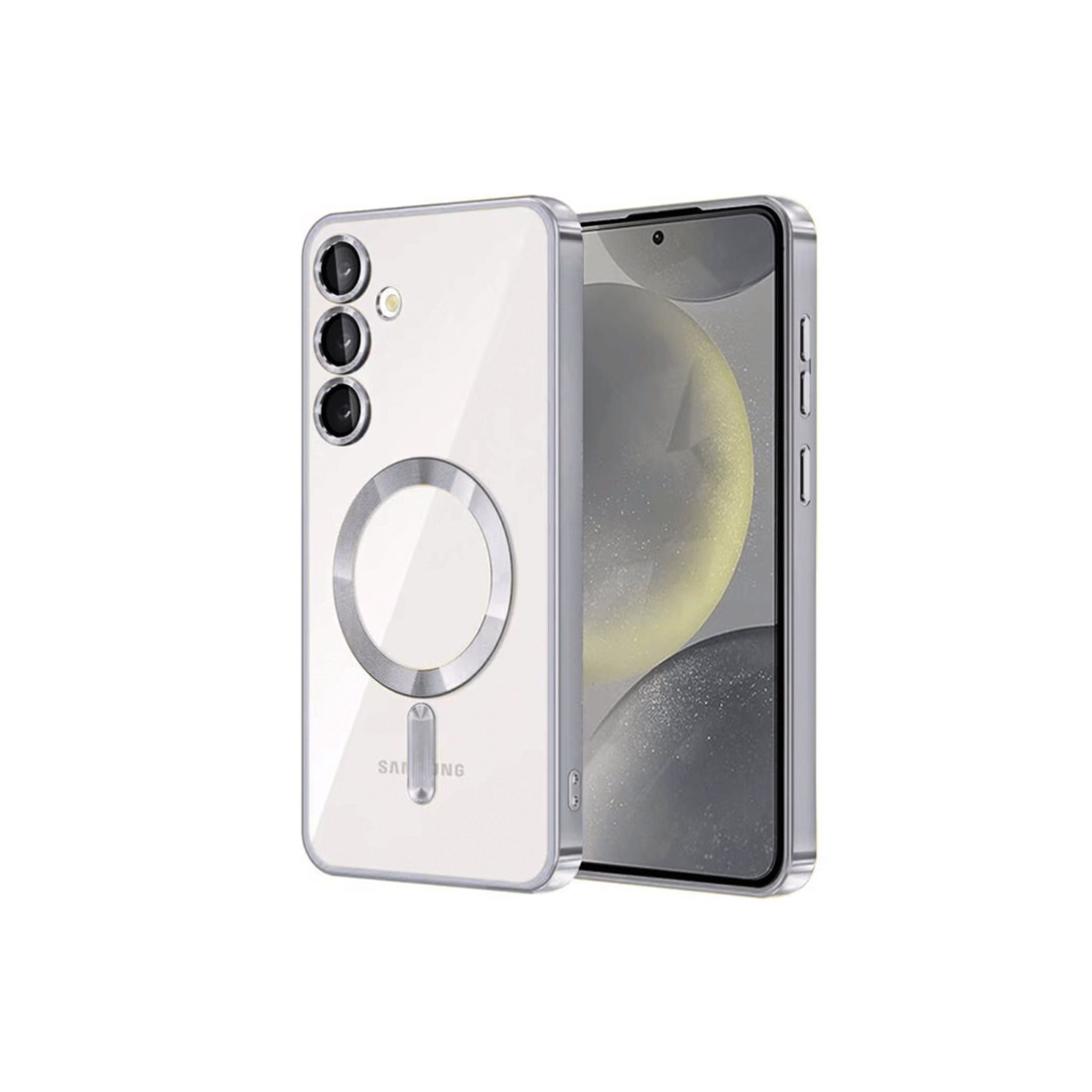  Samsung Galaxy S23 Kılıf Kross Magneticsafe Kapak - Gümüş
