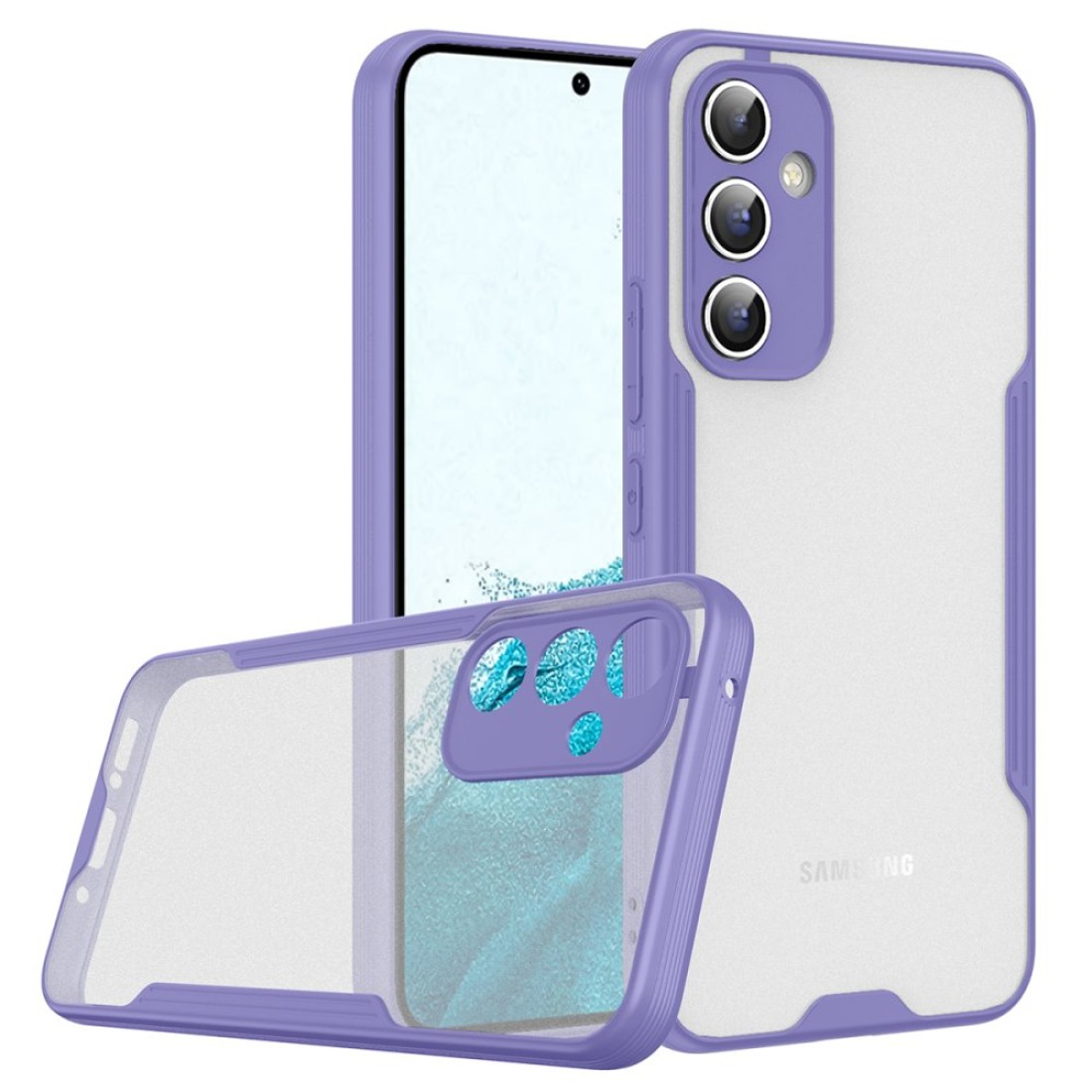  Samsung Galaxy A24 4G Kılıf Platin Silikon - Lila