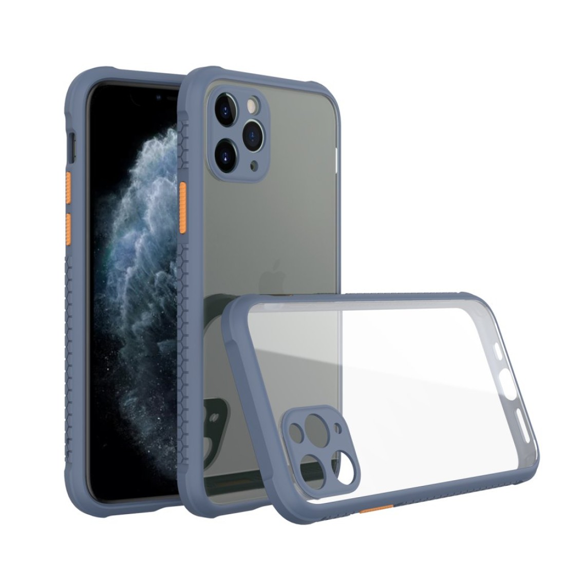  iPhone 11 Pro Kılıf Miami Şeffaf Silikon - Gri