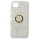  Huawei Y5P Kılıf Marble Yüzüklü Silikon - Beyaz