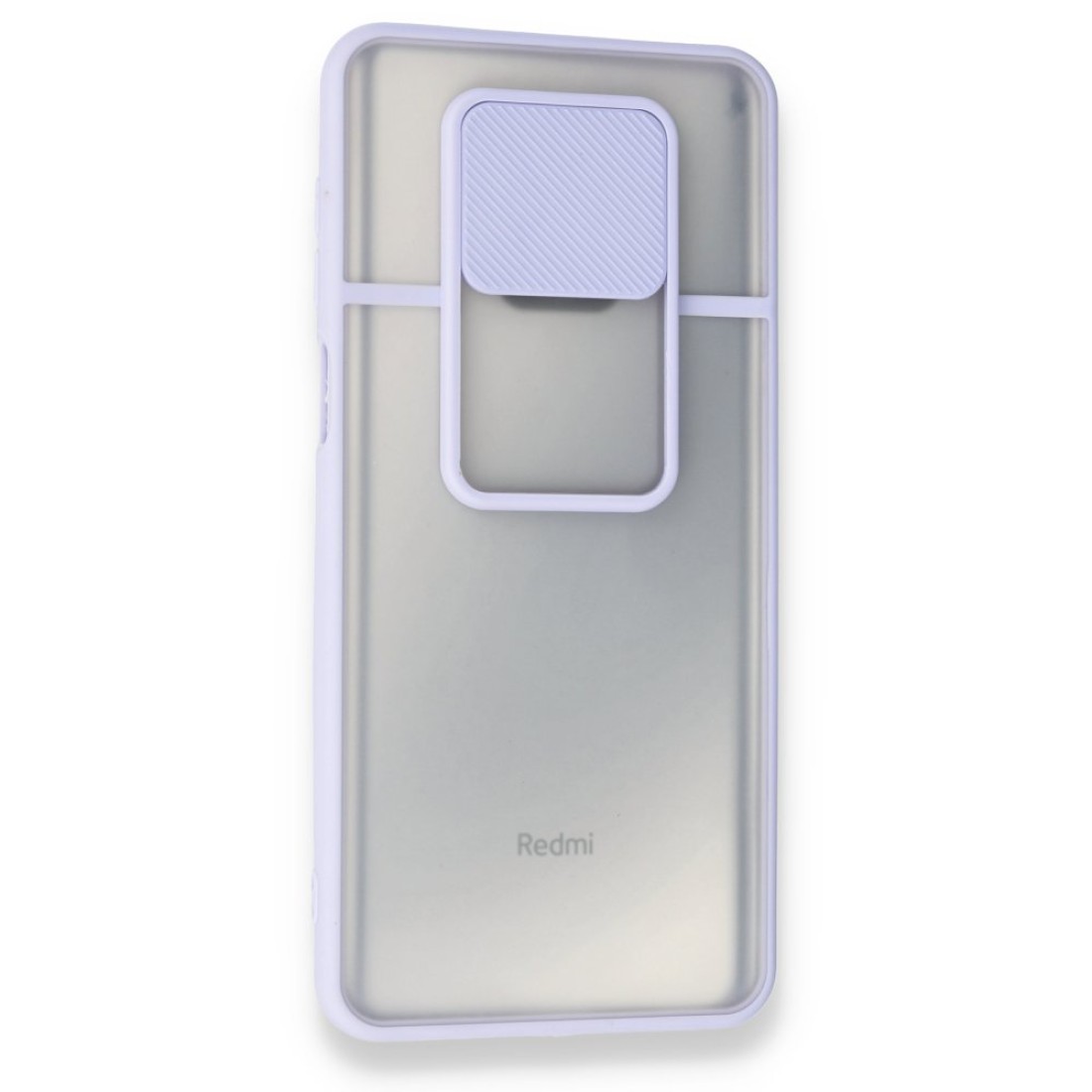 Xiaomi Redmi Note 9S Kılıf Palm Buzlu Kamera Sürgülü Silikon - Lila