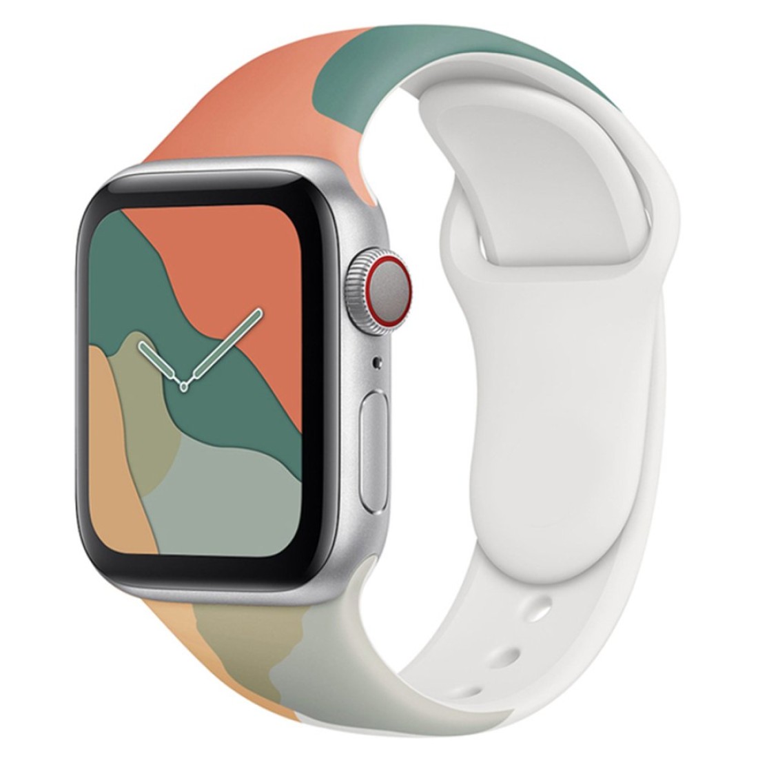  Apple Watch 38mm KR407 Kamuflaj Silikon Kordon - Desen 1