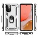  Samsung Galaxy A72 Kılıf Sofya Yüzüklü Silikon Kapak - Gümüş