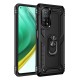  Xiaomi Mi 10T Pro Kılıf Sofya Yüzüklü Silikon Kapak - Siyah