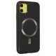  iPhone 12 Kılıf Coco Deri Magneticsafe Silikon - Siyah