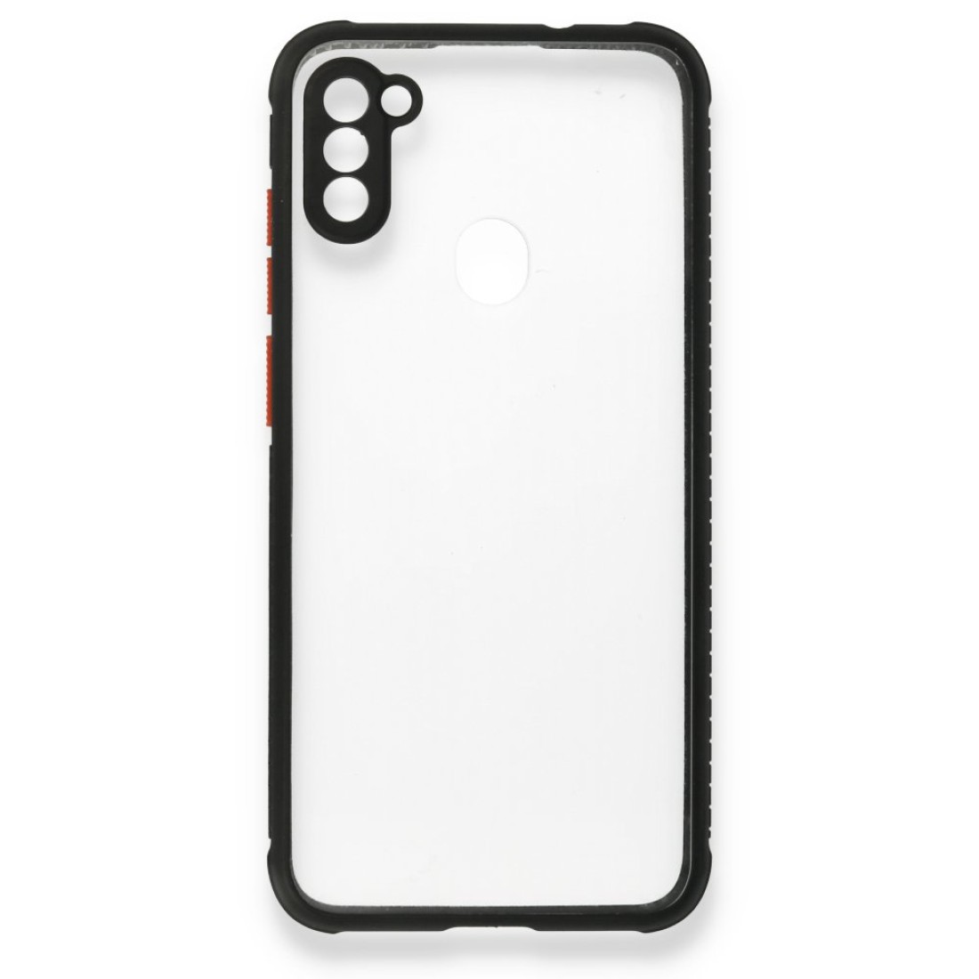  Samsung Galaxy M11 Kılıf Miami Şeffaf Silikon - Siyah