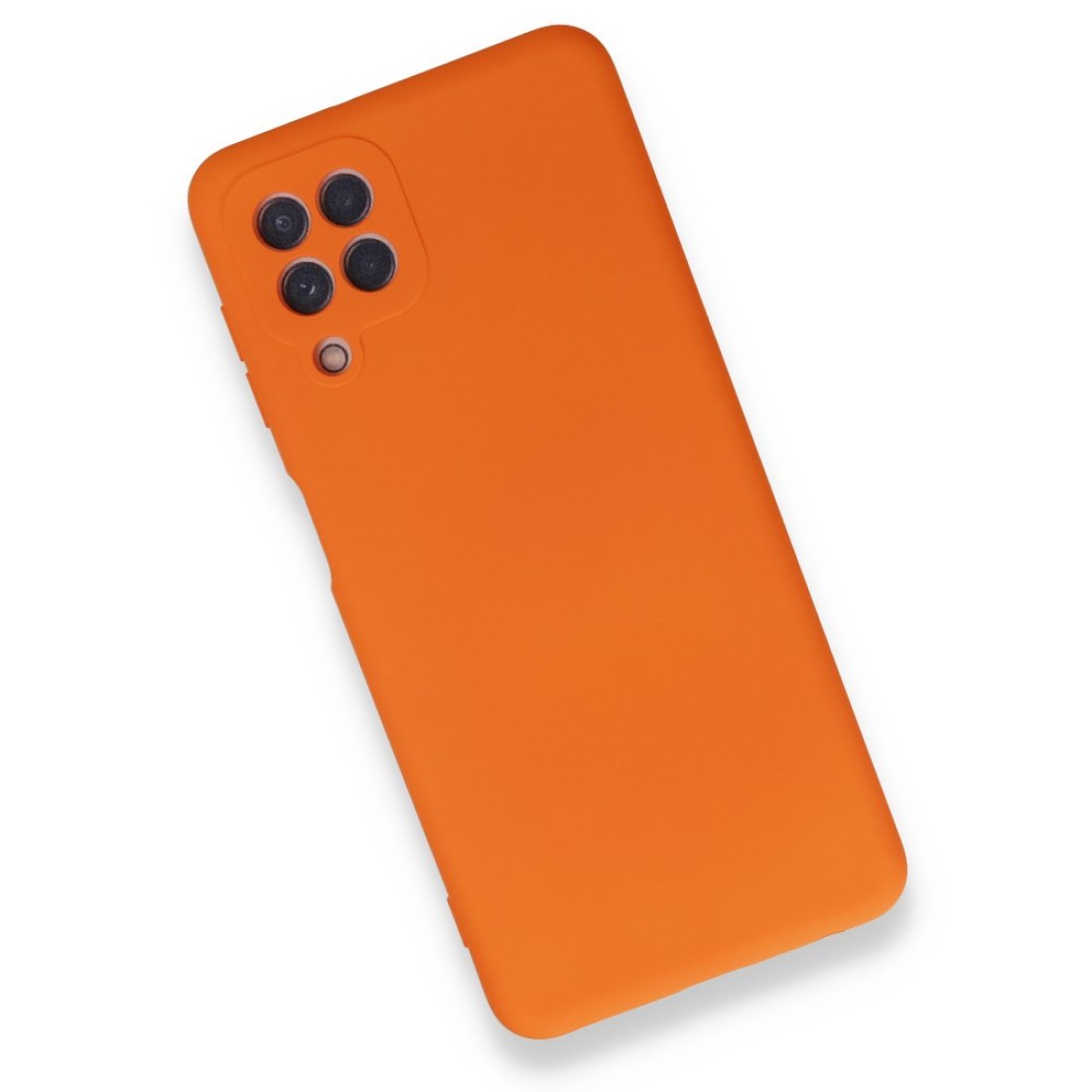  Samsung Galaxy M32 Kılıf Nano içi Kadife Silikon - Turuncu