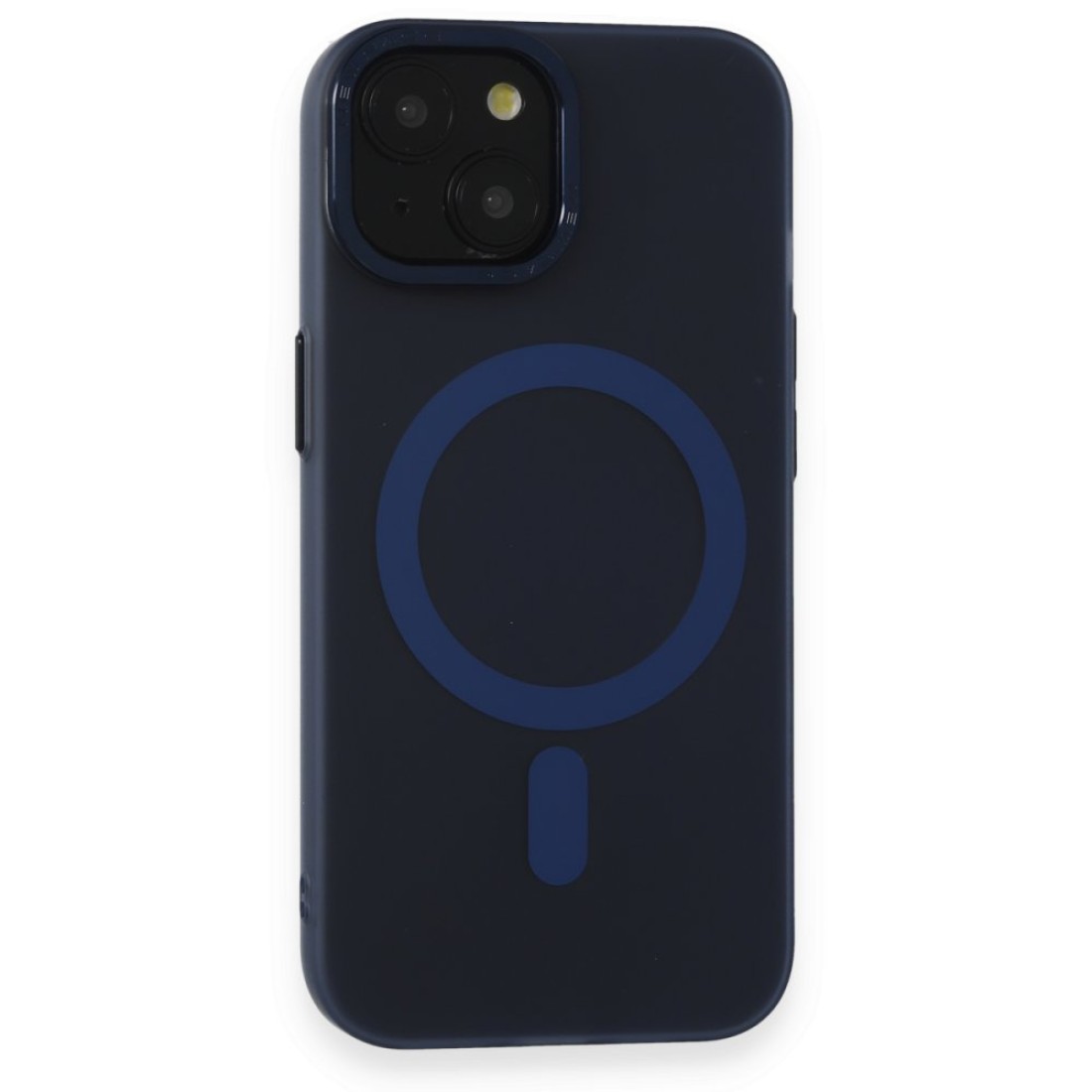  iPhone 15 Kılıf Lodos Magneticsafe Mat Kapak - Mavi