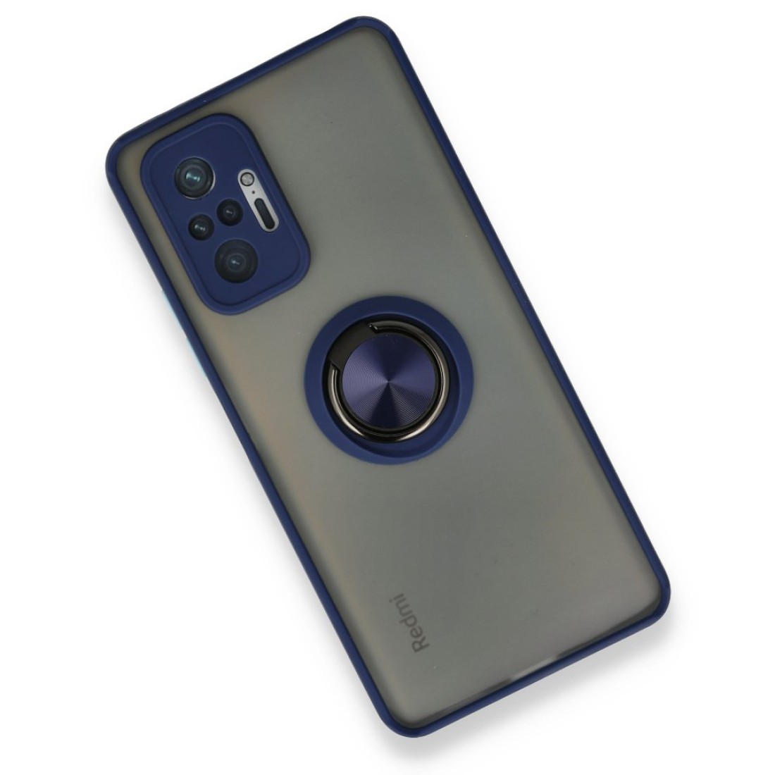  Xiaomi Redmi Note 10 Pro Kılıf Montreal Yüzüklü Silikon Kapak - Lacivert