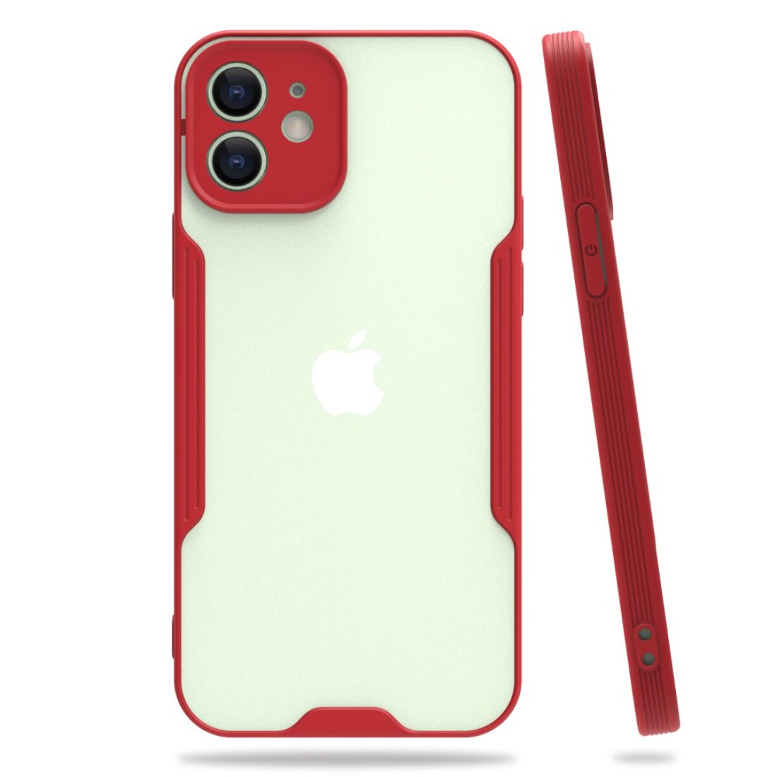  iPhone 12 Mini Kılıf Platin Silikon - Kırmızı