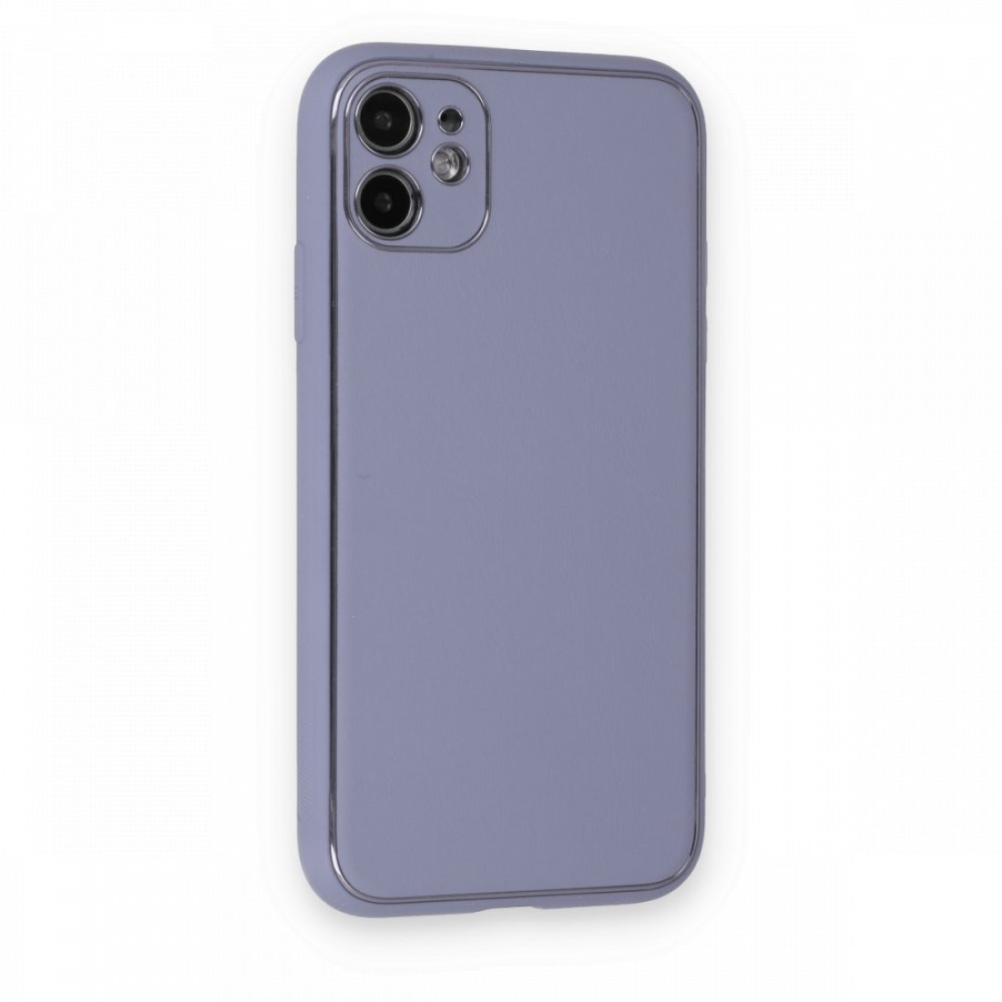 iPhone 12 Kılıf Coco Deri Silikon Kapak - Açık Lila iPhone 12 Kılıf Coco Deri Silikon Kapak - Açık Lila