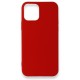  iPhone 12 Mini Kılıf First Silikon - Koyu Kırmızı