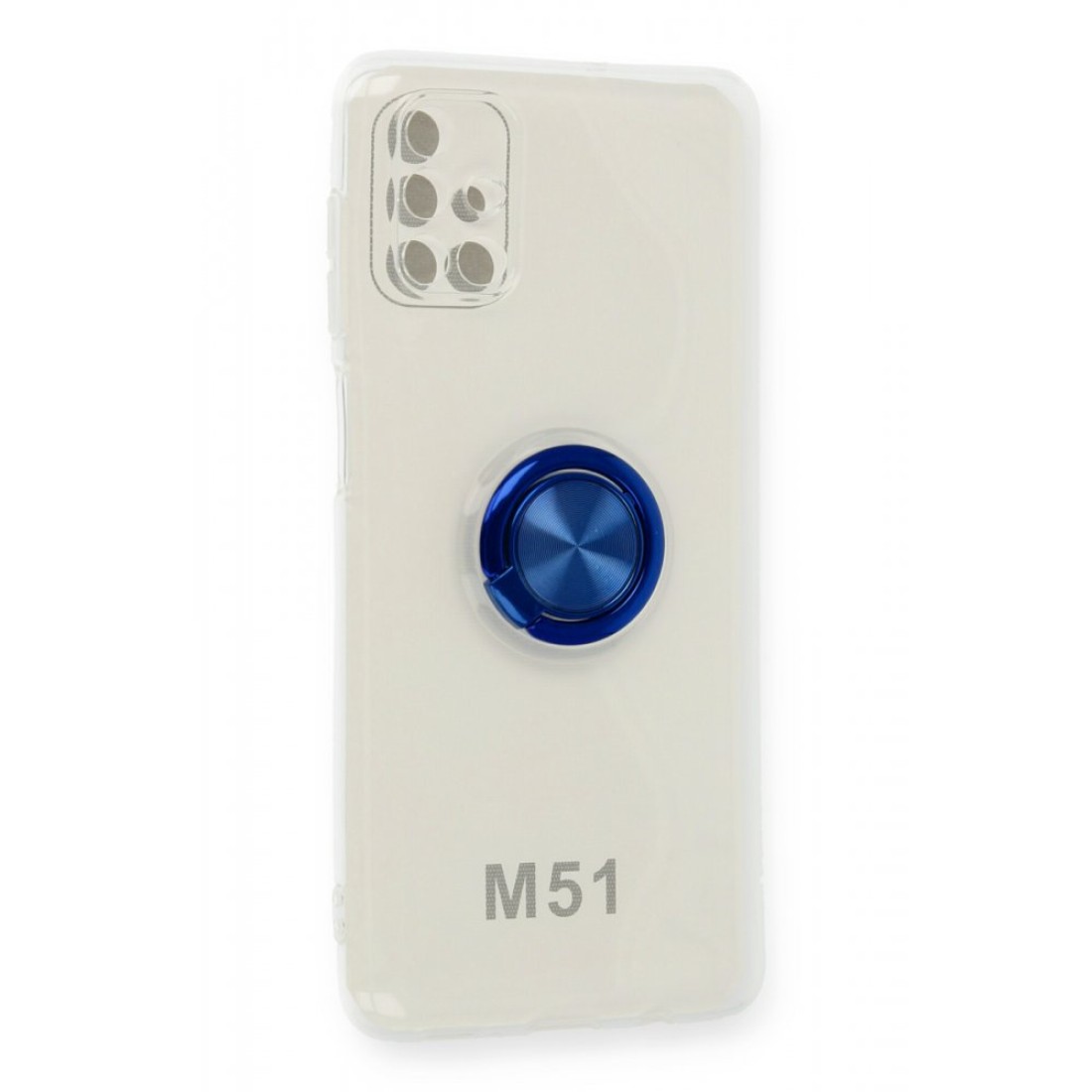 Samsung Galaxy M51 Kılıf Gros Yüzüklü Silikon - Mavi Samsung Galaxy M51 Kılıf Gros Yüzüklü Silikon - Mavi