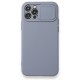  iPhone 12 Pro Kılıf Color Lens Silikon - Gri