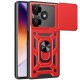  Xiaomi Redmi 13 4G Kılıf Pars Lens Yüzüklü Silikon - Kırmızı