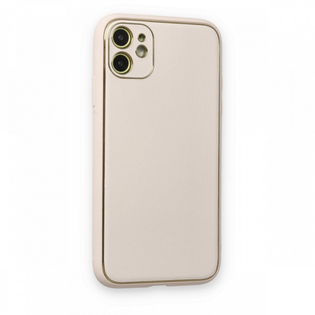  iPhone 12 Kılıf Coco Deri Silikon Kapak - Beyaz