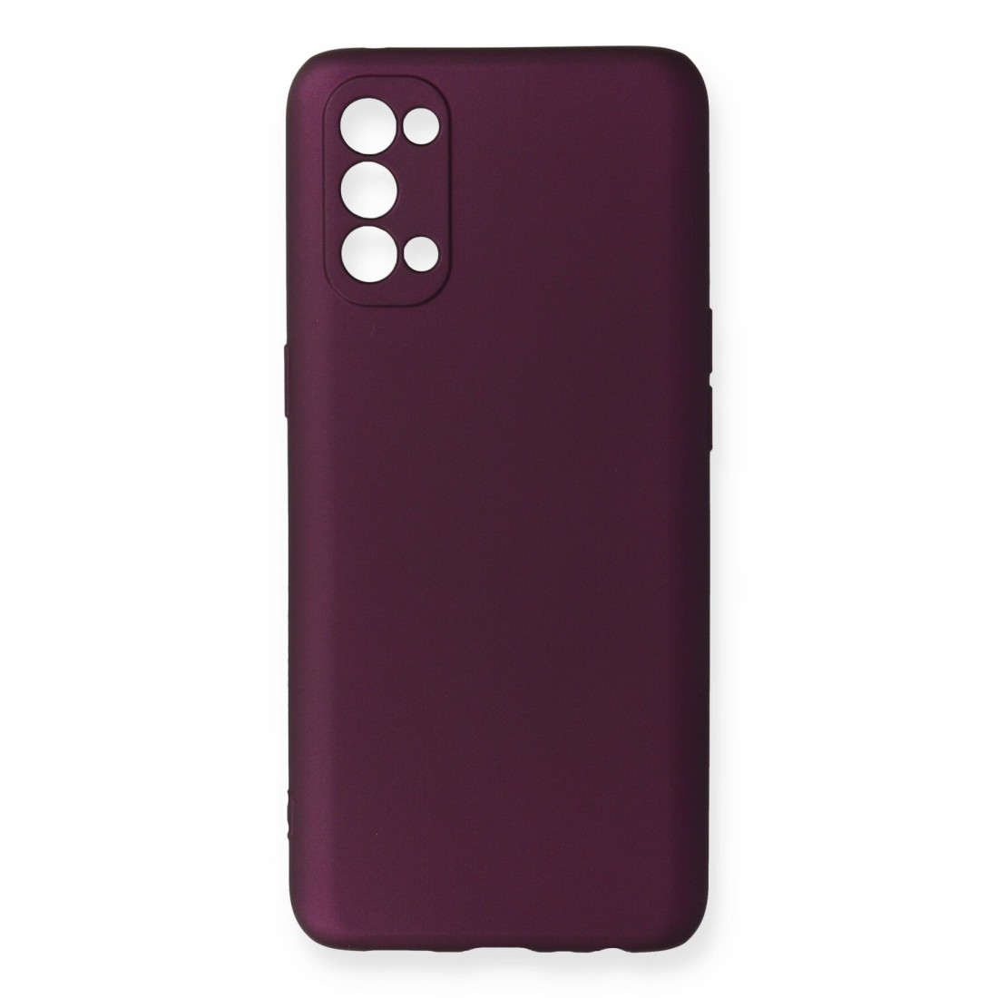  Oppo Reno 4 Kılıf First Silikon - Mürdüm