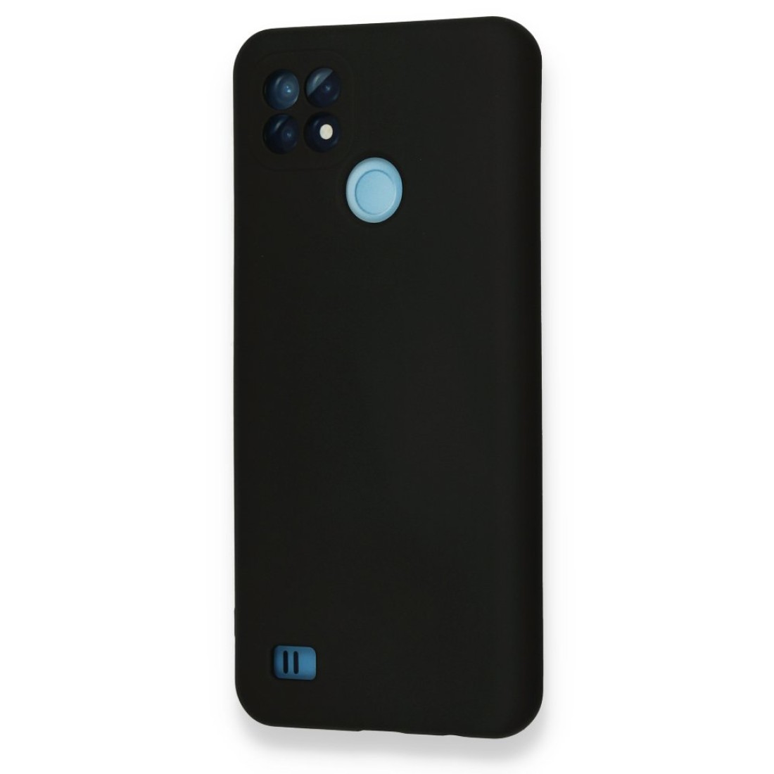  Realme C21 Kılıf Nano içi Kadife Silikon - Siyah