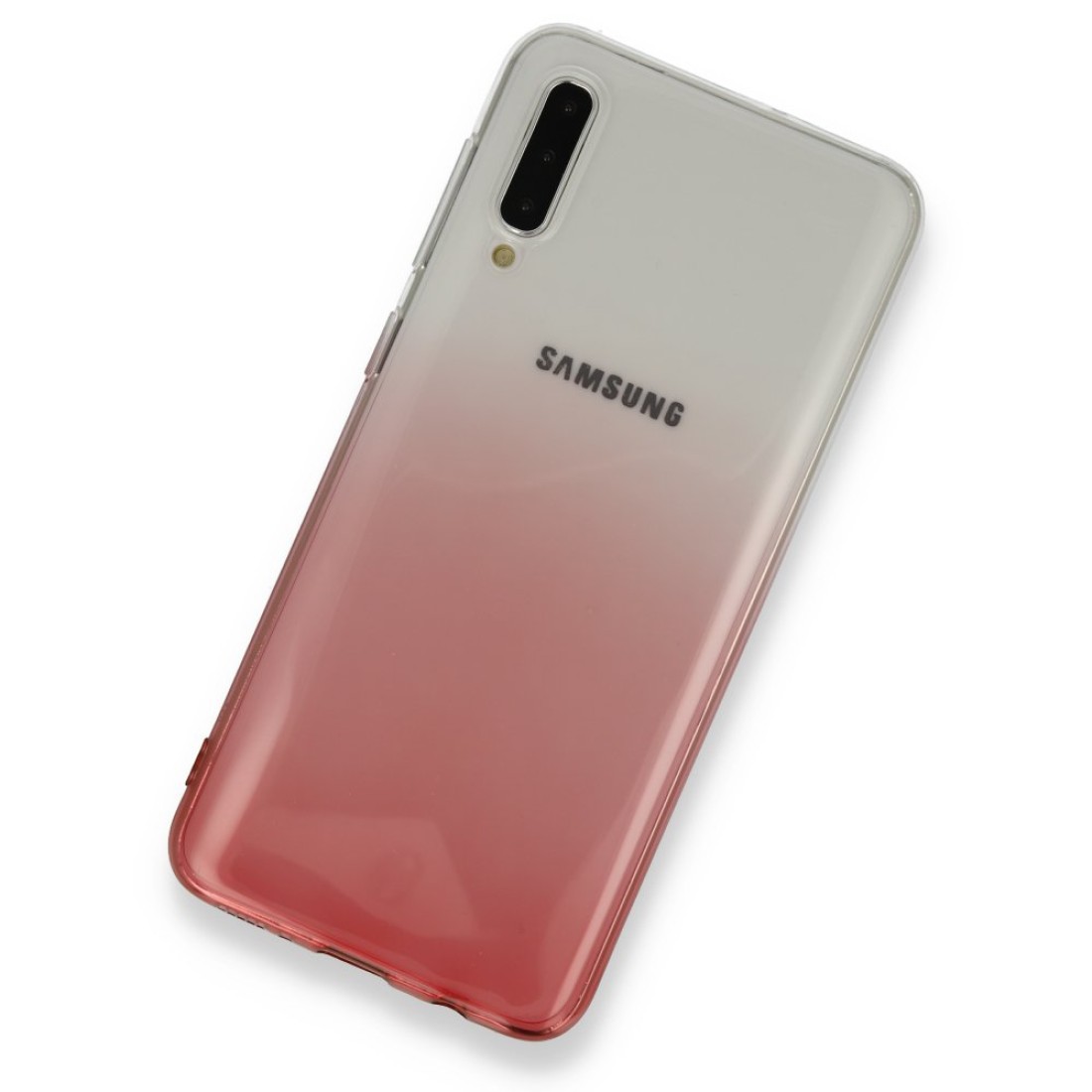  Samsung Galaxy A30S Kılıf Lüx Çift Renkli Silikon - Pembe