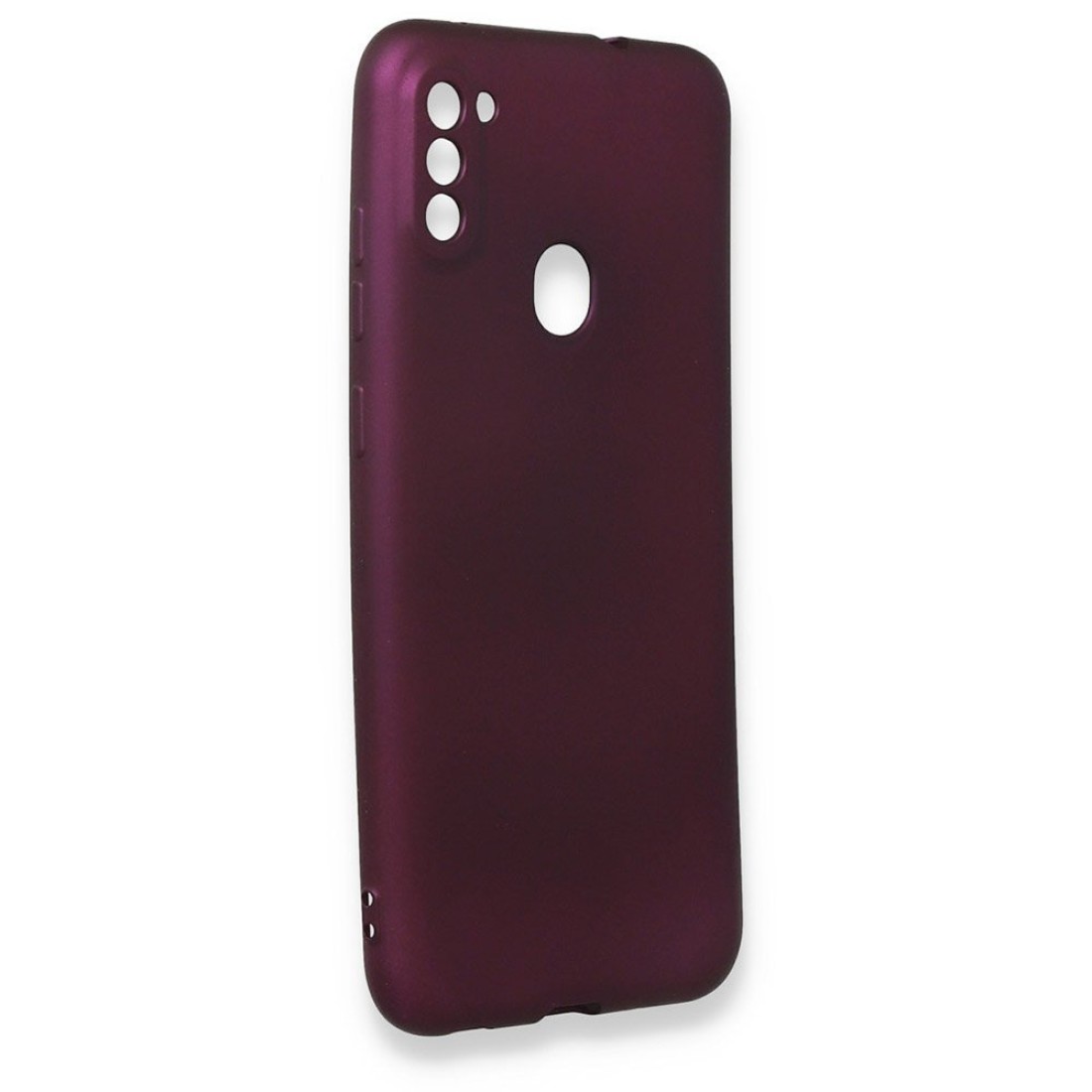  Samsung Galaxy M11 Kılıf First Silikon - Mürdüm