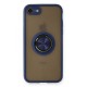  iPhone 7 Kılıf Montreal Yüzüklü Silikon Kapak - Lacivert
