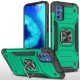  Samsung Galaxy M52 5G Kılıf Zegna Yüzüklü Silikon Kapak - Koyu Yeşil