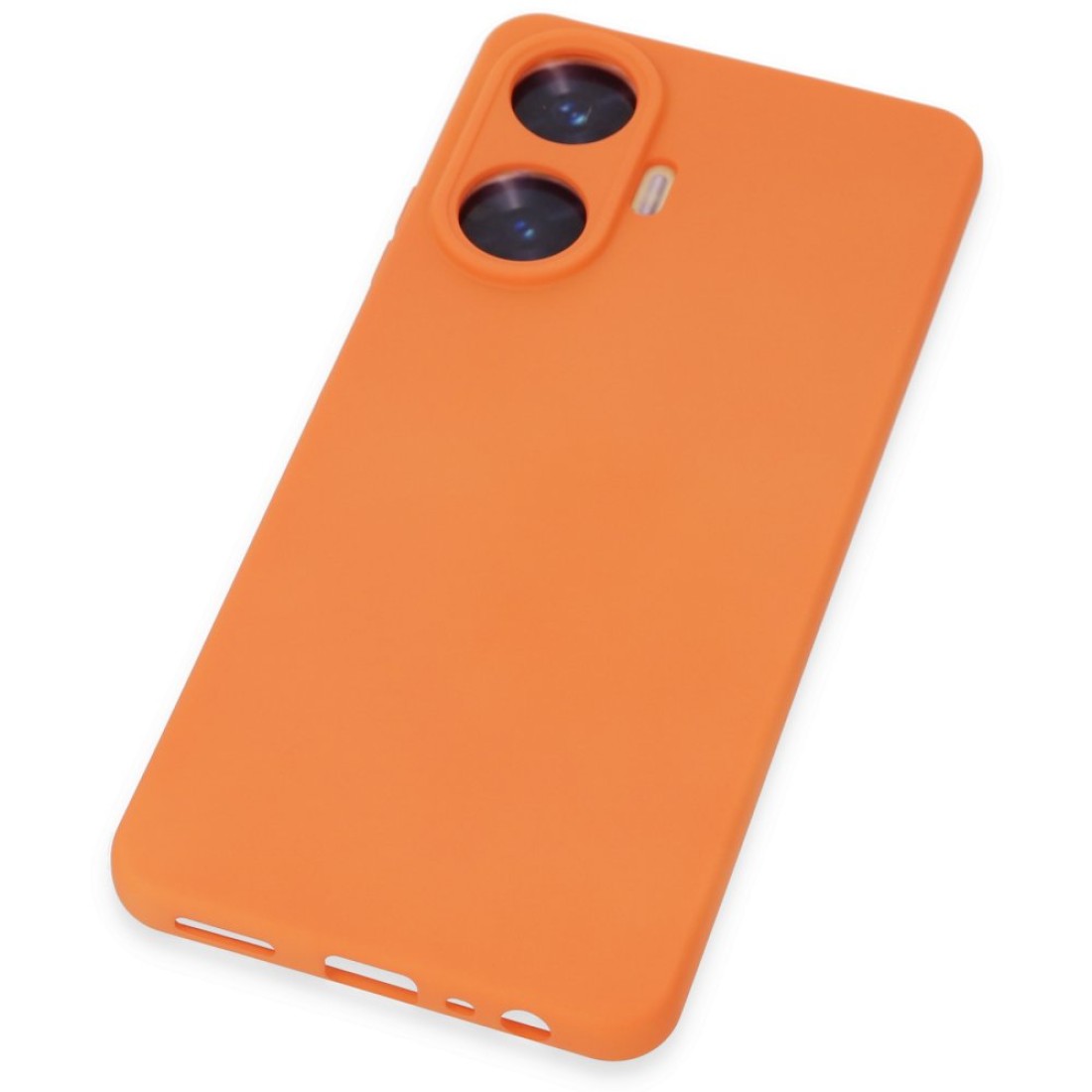 Realme C55 Kılıf Nano içi Kadife Silikon - Turuncu Realme C55 Kılıf Nano içi Kadife Silikon - Turuncu