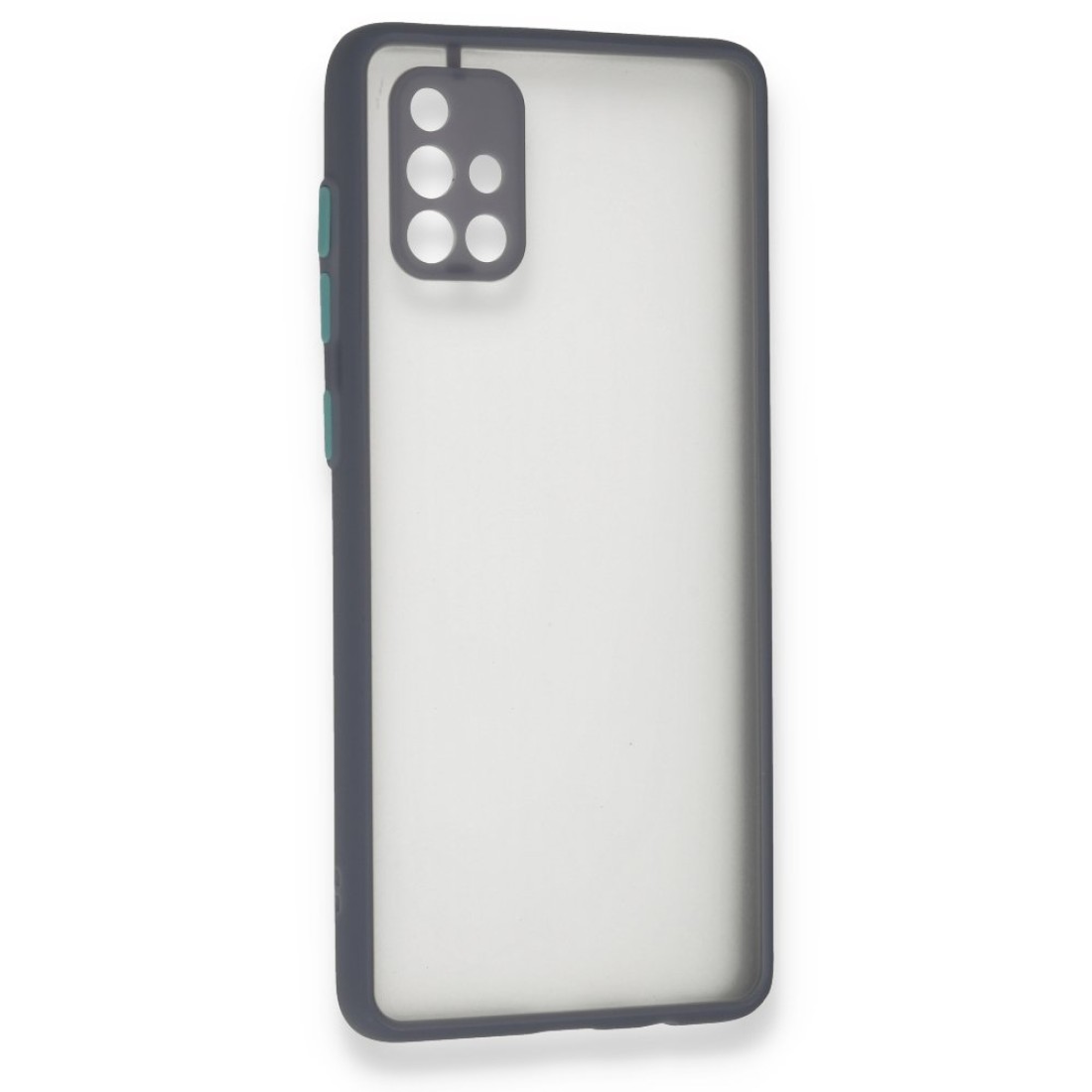  Samsung Galaxy A71 Kılıf Montreal Silikon Kapak - Gri