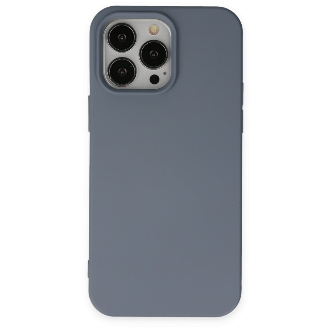 iPhone 15 Pro Max Kılıf Nano içi Kadife Silikon - Gri