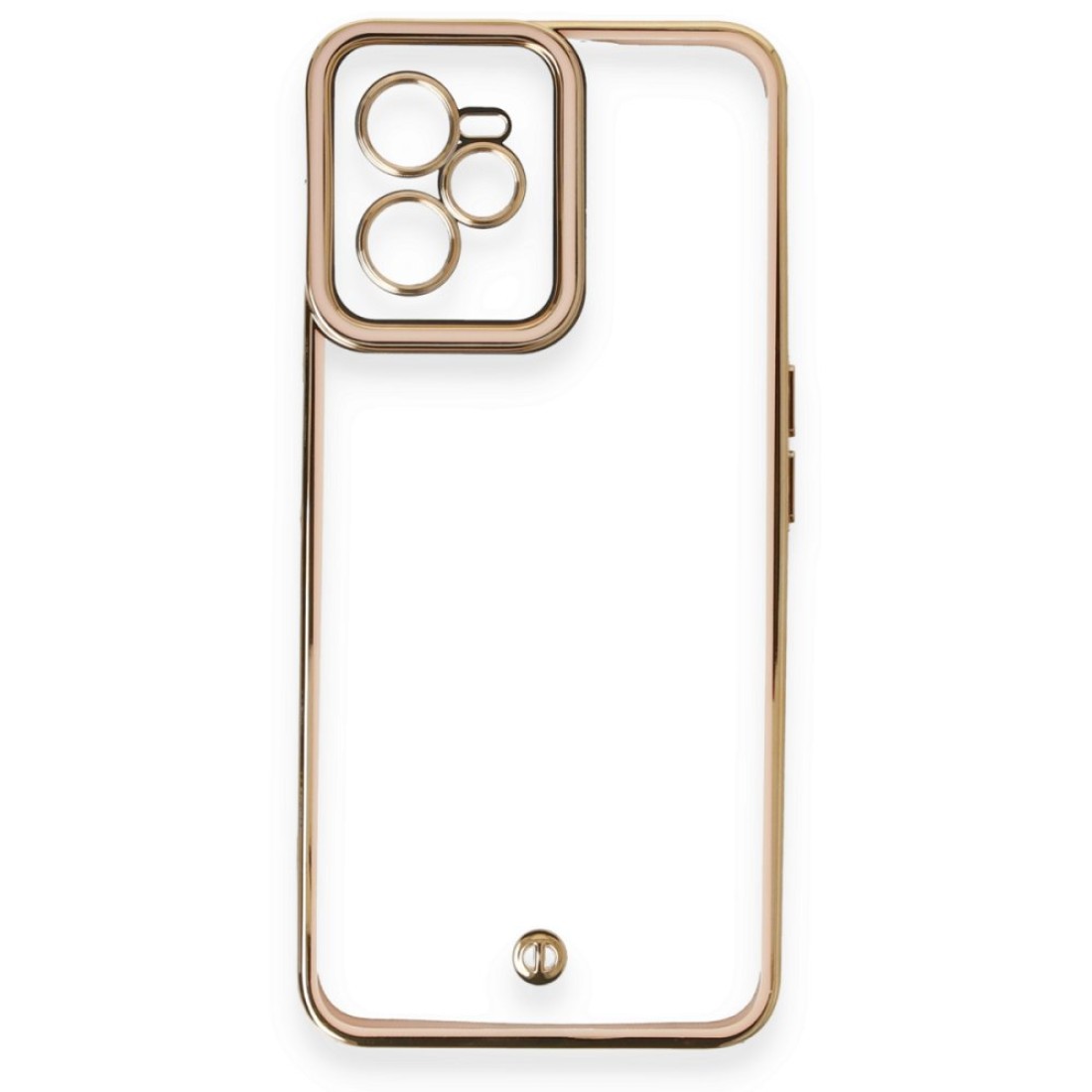  Realme C35 Kılıf Liva Lens Silikon - Pudra