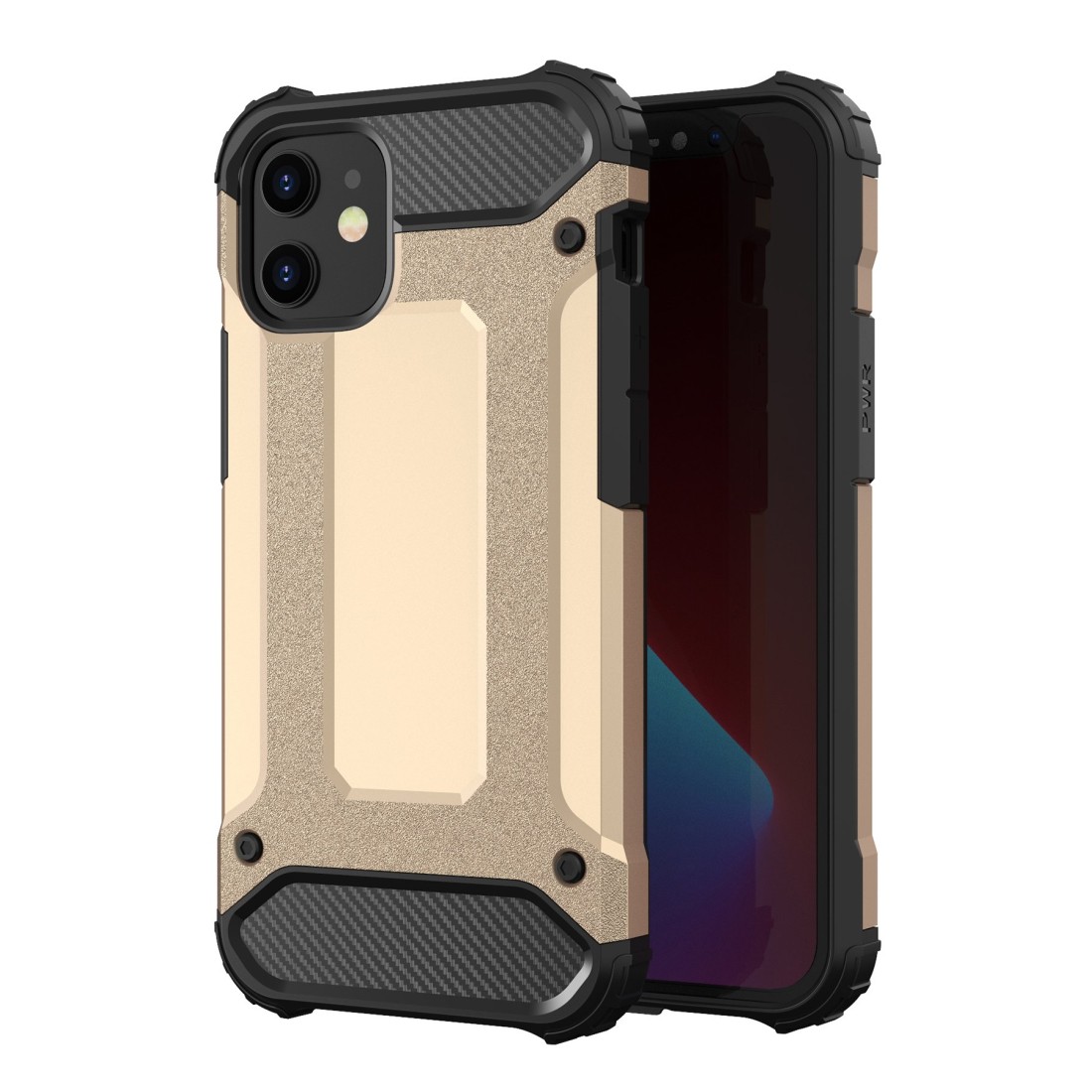  iPhone 12 Mini Kılıf Tank Silikon Kapak - Gold
