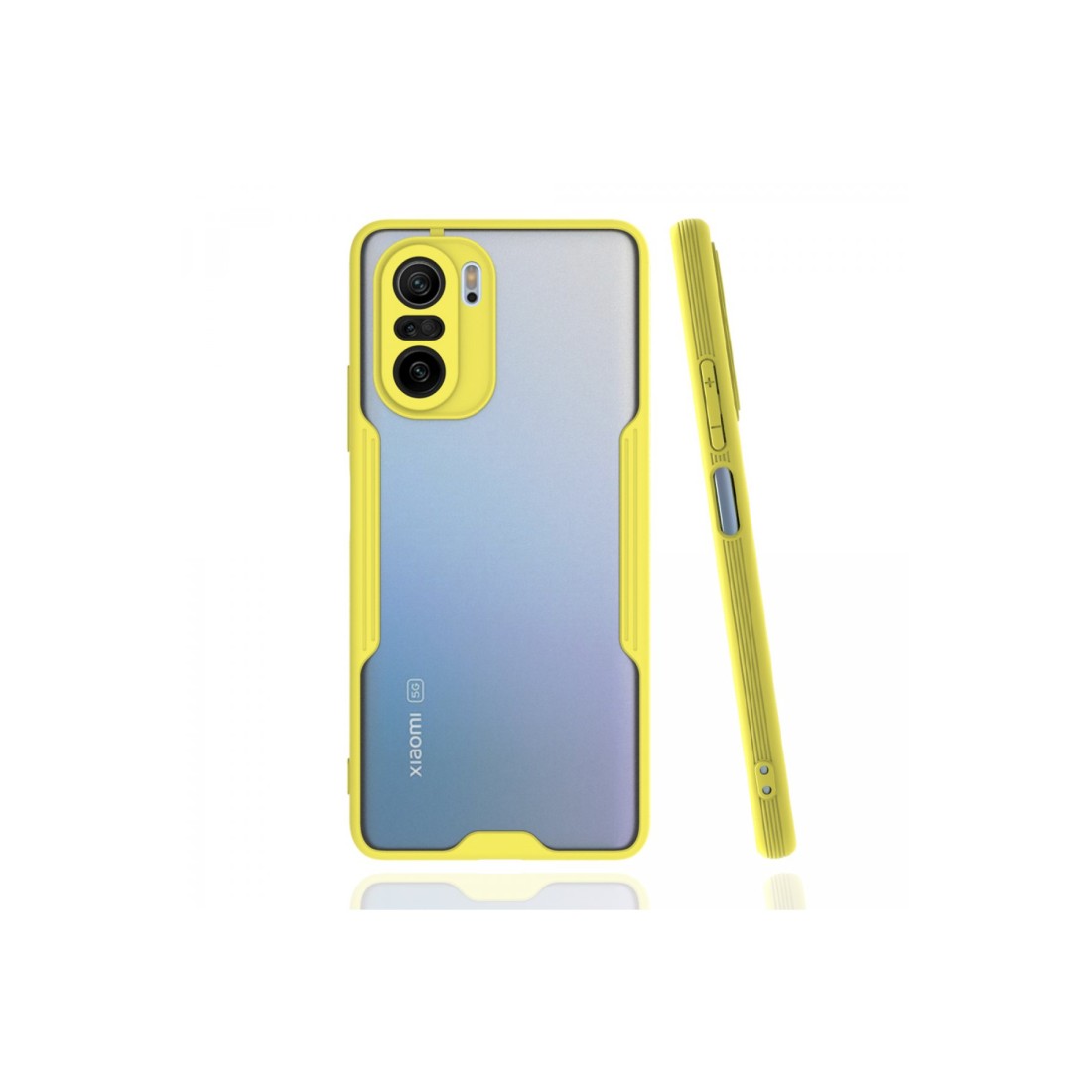 Xiaomi Redmi K40 Kılıf Platin Silikon - Sarı Xiaomi Redmi K40 Kılıf Platin Silikon - Sarı