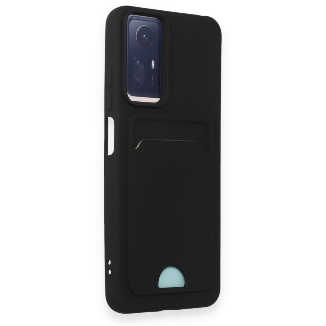  Xiaomi Redmi Note 12S Kılıf Kelvin Kartvizitli Silikon - Siyah
