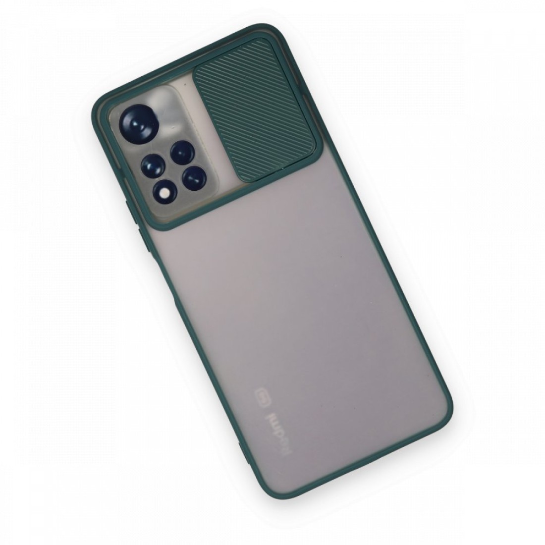  Xiaomi Redmi Note 11T Kılıf Palm Buzlu Kamera Sürgülü Silikon - Yeşil