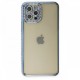 iPhone 12 Pro Kılıf Joke Taşlı Silikon - Mavi iPhone 12 Pro Kılıf Joke Taşlı Silikon - Mavi