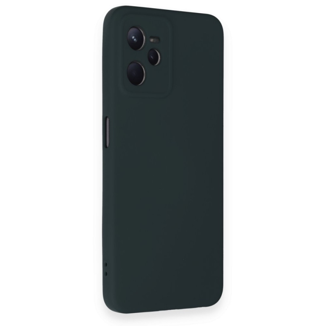  Realme C35 Kılıf Nano içi Kadife Silikon - Koyu Yeşil