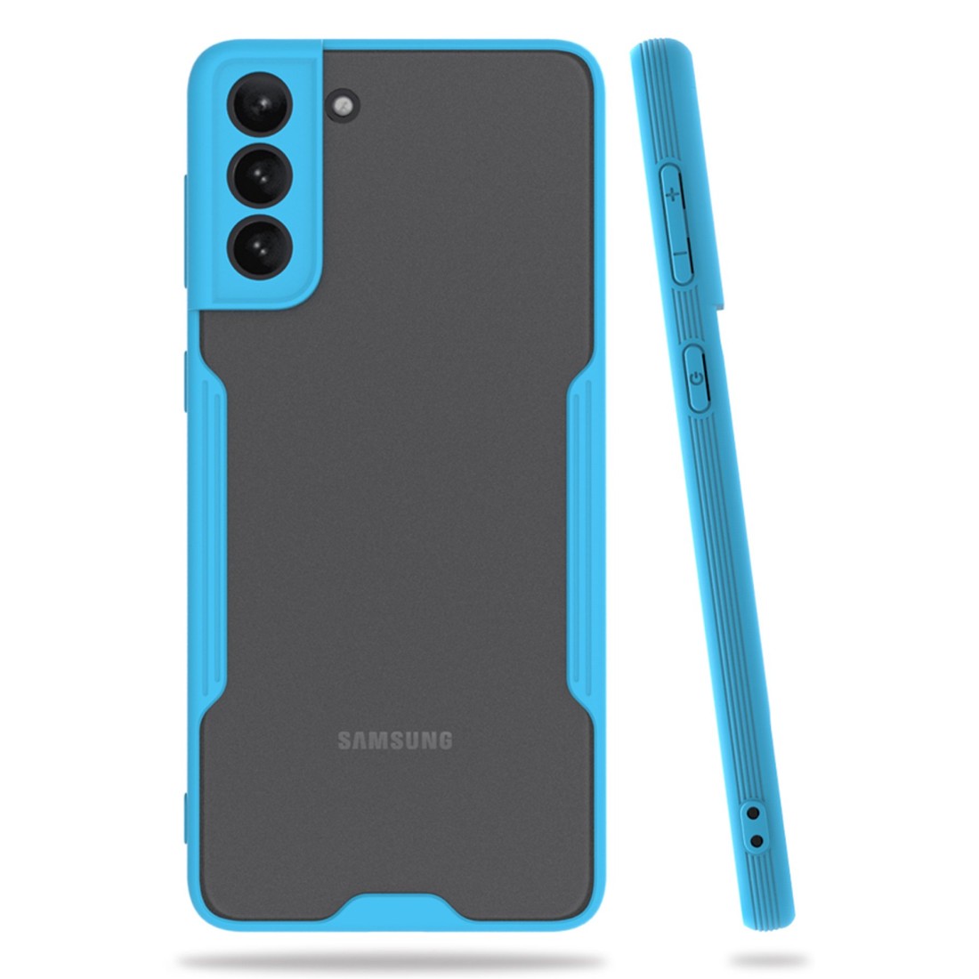 Samsung Galaxy S21 Plus Kılıf Platin Silikon - Mavi Samsung Galaxy S21 Plus Kılıf Platin Silikon - Mavi