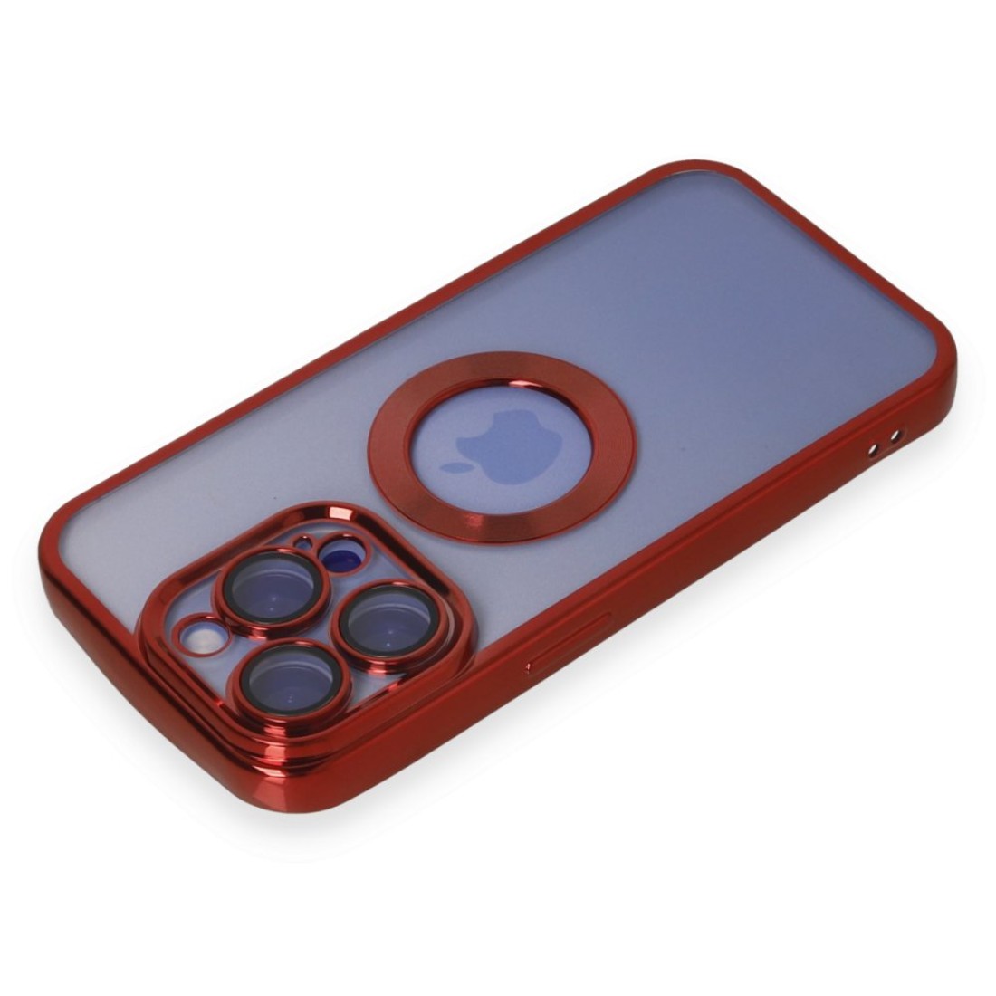 iPhone 15 Pro Max Kılıf Slot Silikon - Kırmızı