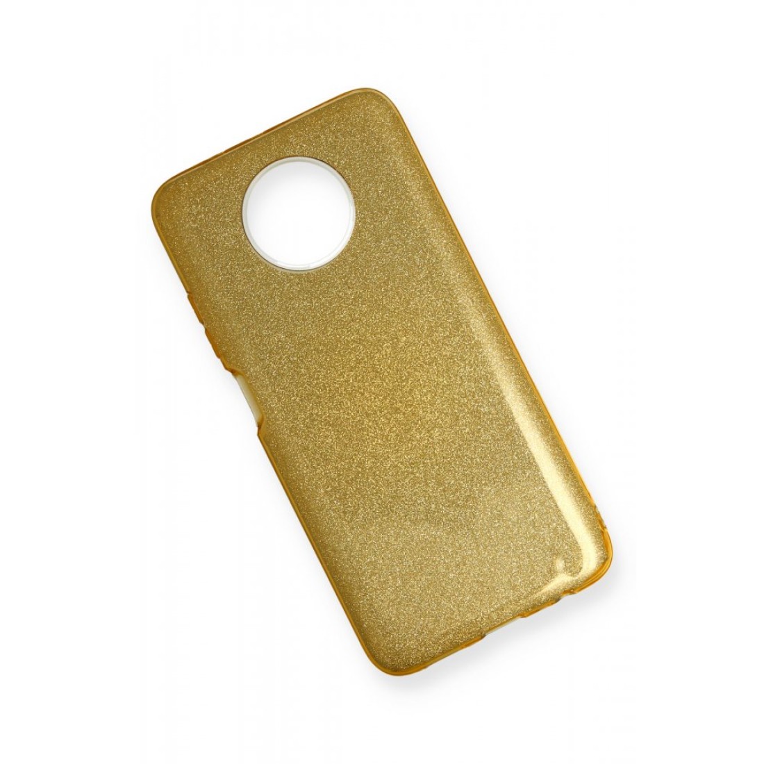 Xiaomi Redmi Note 9 5G Kılıf Simli Katmanlı Silikon - Gold Xiaomi Redmi Note 9 5G Kılıf Simli Katmanlı Silikon - Gold