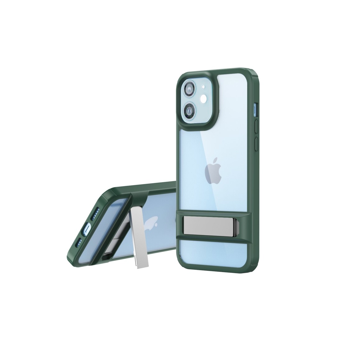  iPhone 12 Kılıf Rolet Stand Kapak - Yeşil