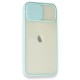 iPhone 12 Kılıf Palm Buzlu Kamera Sürgülü Silikon - Turkuaz iPhone 12 Kılıf Palm Buzlu Kamera Sürgülü Silikon - Turkuaz