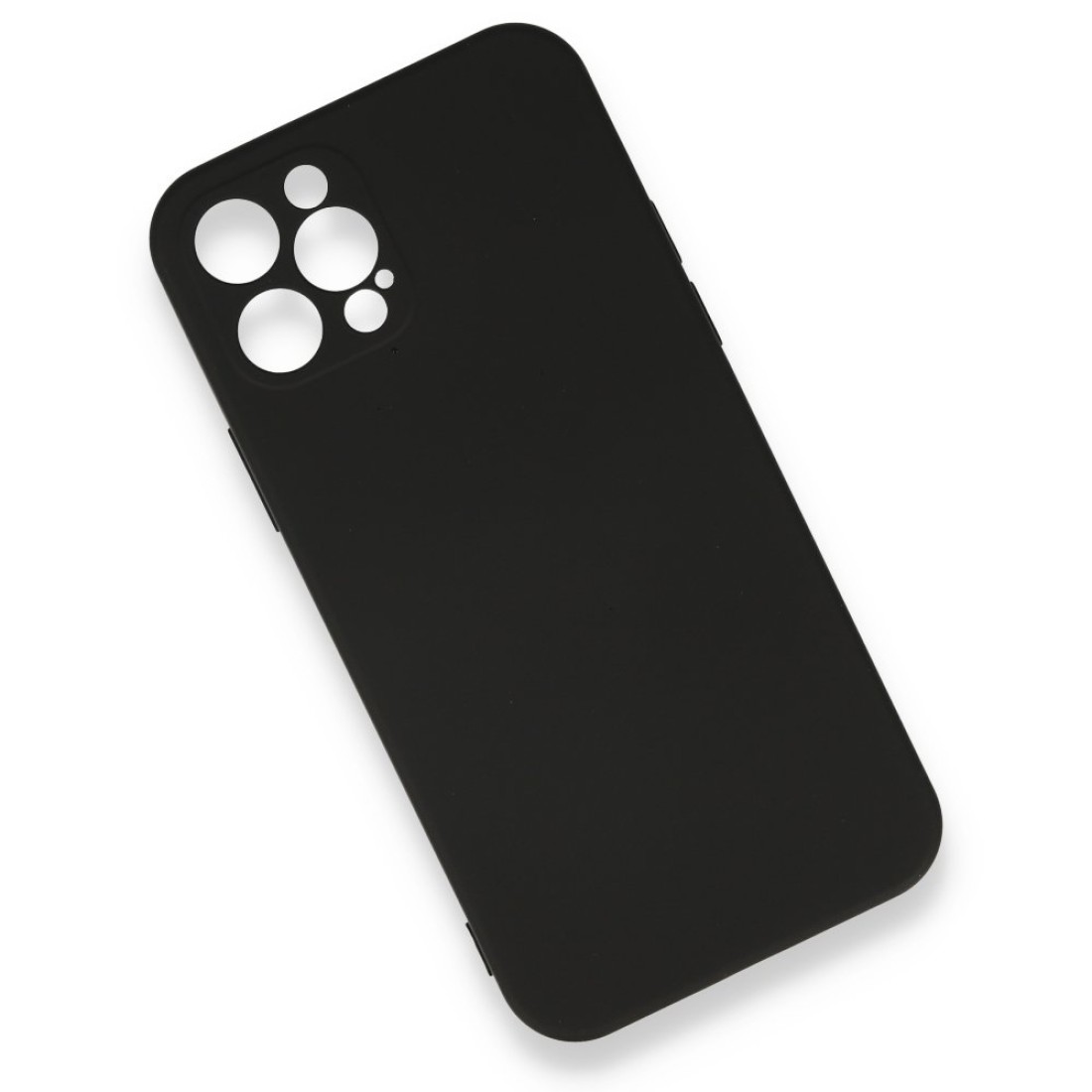  iPhone 12 Pro Kılıf Nano içi Kadife Silikon - Siyah