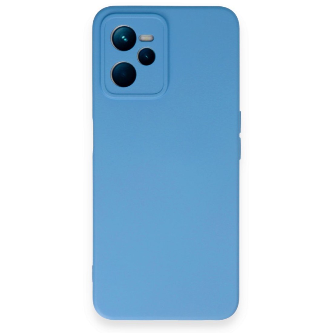  Realme C35 Kılıf Nano içi Kadife Silikon - Mavi